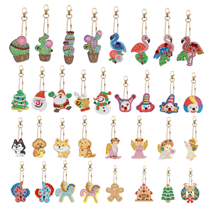 Kits de peinture diamant 5D pour porte-clés, vente en gros, motifs animaux, perceuse ronde, perceuse de forme spéciale, kits d'art, cadeau - Product Image 1