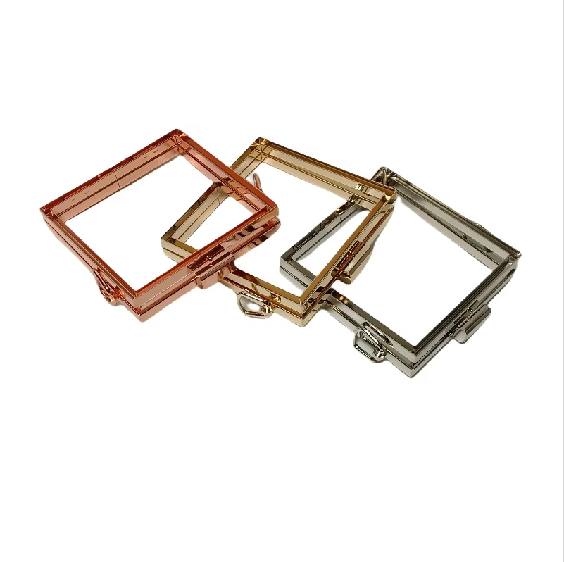 4.33 Inch 11X11cm Square Hollow Metal Frame Purse Clasp Frame Bag