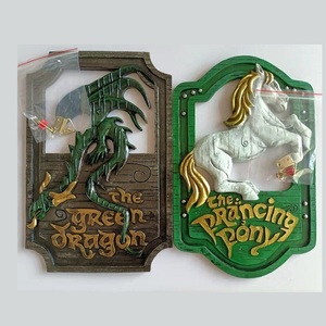Letrero de Resina para Taberna con Diseño de <span class=keywords><strong>Caballo</strong></span> Medieval, Placa de Pared Pintada a Mano, Decoración Rústica para Posada, Arte Vintage para Hogar, Bar o Pub - Product Image 2