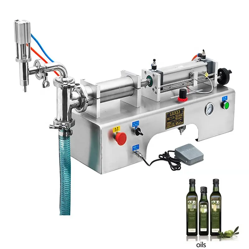 Single Head Fully Pneumatic Paste Tomato Sauce Alcohol Kerosene Inflammable Liquid Filling Machine