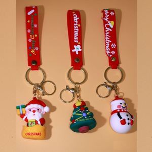 Customizable Christmas PVC Cartoon and <b>Anime</b> Style Eco-friendly Business Gift <b>Keychain</b> with Rubber and Plastic Carabiner - Product Image 1