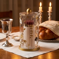 Ensemble d'articles modernes de luxe en Judaica juive, vente en gros, porte-allumettes personnalisé en acrylique, porte-allumettes en Lucite