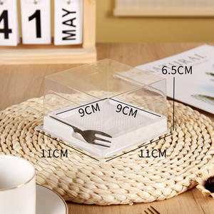 กล่องขนมแบบใช้แล้วทิ้ง เกรดอาหาร สำหรับใส่ขนมหวาน กล่องมูสเค้ก ป้องกันฝ้า - Product Image 4