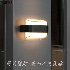 Lampe murale LED extérieure moderne GP-ABS208 en ABS acrylique, éclairage double face pour balcon et couloir - Product Image 2