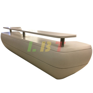 Mostrador de Recepción Ovalado de Fibra de Vidrio Lbt, Diseño Minimalista Personalizado, Muebles de Oficina Duraderos - Product Image 5