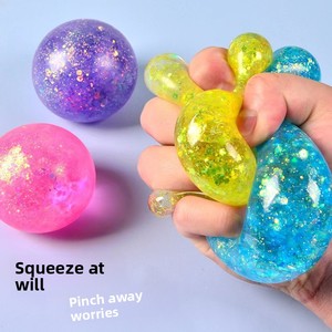 Aurora Maltose Plastic Squishy Toy Large Pearl Light Stress Relief Ball Slow Rebound Student Gadget Ventilation Toy Wholesale - Product Image 2