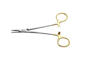 Pinza Porta Agujas Manual con Mango Dorado para Inlays Dentales, Instrumento Quirúrgico de Acero Inoxidable de Alta Calidad, Herramienta para Dentistas - Product Image 2