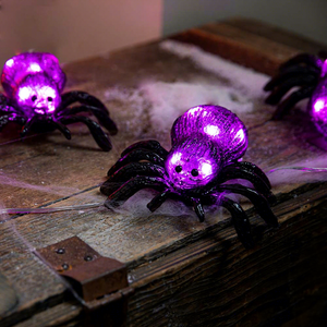 Guirlande lumineuse d'Halloween avec 32 LED chacune, câble de 3 m, adaptateur GS IP44, citrouilles/araignées/fantasmes en acrylique - Product Image 3