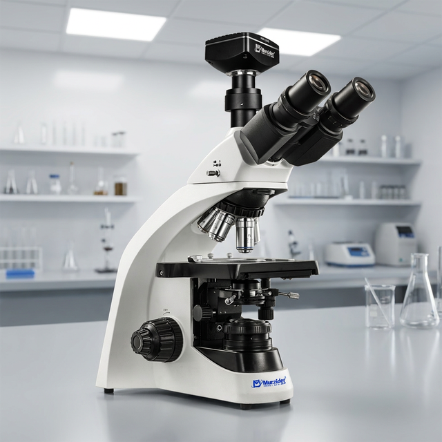 MSD701-1000 Trinocular Biological Microscope with 10 MP for Cell Biology Analysis and Laboratory Research