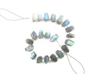 Perles en forme de pépites à facettes en Labradorite naturelle, fabricant en gros, véritable, haute qualité, 21 pièces - Product Image 6