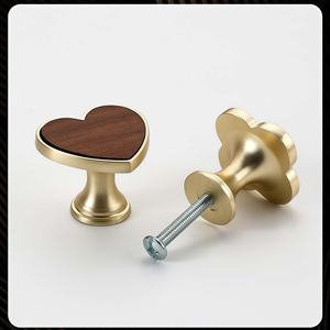 Tiradores de Estilo Song con Base de Aleación de Zinc y Madera de Nogal para Armarios, Cajones, Zapateros y Muebles - Product Image 6