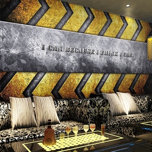 Carta da parati industriale retrò personalizzata 3D <span class=keywords><strong>adesivo</strong></span> da parete botanico impermeabile per la decorazione della parete della <span class=keywords><strong>palestra</strong></span> - Product Image 2