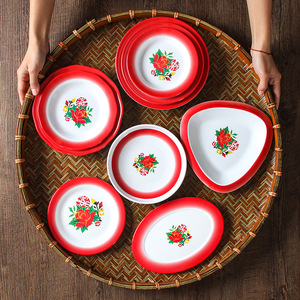Assiettes en mélamine Xiangyuan pour restaurants, hôtels et restaurants; assiettes à fondue imitation porcelaine; accompagnement - Product Image 1