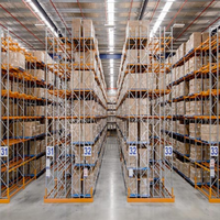 Système de rayonnage modulaire extensible à double profondeur pour entrepôt frigorifique et stockage de semi-finisés