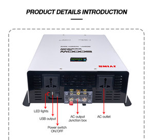 Inversor JYINS de 24V/48V a 220V, Onda Sinusoidal Pura, Inversor Solar Fuera de la Red, 5000W, Salida Única - Product Image 4