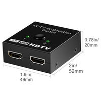 ZLD 4K Ultra HD Divisor y Conmutador Bidireccional 2 en 1 con Carcasa Metálica, Compatible con 3D 1080P para PS4/Xbox