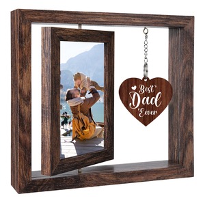 Mẹ cha cha con gái bạn gái vợ chồng lãng mạn quà tặng valentine Nâu 4x6 khung ảnh <span class=keywords><strong>MR</strong></span> và Mrs khung hình - Product Image 1