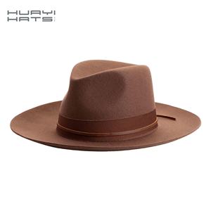 قبعات نسائية قبعات الكنيسة حافة الرجل الرجل سادة صوف عالية الجودة قبعات واسعة - Product Image 6