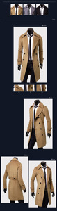 Cappotto Lungo Doppiopetto da <span class=keywords><strong>Uomo</strong></span> <span class=keywords><strong>in</strong></span> <span class=keywords><strong>Tweed</strong></span> per Autunno e Inverno, <span class=keywords><strong>Giacca</strong></span> Slim Fit <span class=keywords><strong>in</strong></span> <span class=keywords><strong>Tweed</strong></span> - Product Image 6