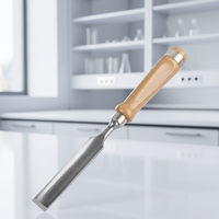 Ciseaux à bois plats en acier à haute teneur en carbone de qualité industrielle ESY avec manches en bois, modèle D183