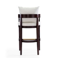 Vente en gros d'usine de tabouret de bar moderne à cadre en bois massif avec coussin en tissu chaise de bar pour café tabouret de comptoir en bois massif chaise haute