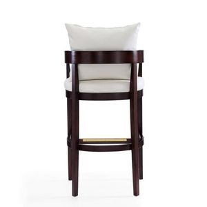 Fábrica al por mayor Moderno marco de madera maciza tela cojín <span class=keywords><strong>bar</strong></span> taburete cafetería <span class=keywords><strong>bar</strong></span> silla sólida Mostrador de madera taburete silla alta - Product Image 6