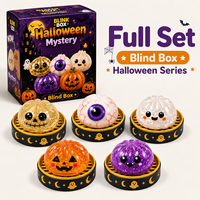 Nouveauté 2026 : Boîte Mystère Halloween Virale TikTok – Jouet Squishy Citrouille Pailletée Anti-Stress avec Œil, Balle à Presser Unisexe 8+