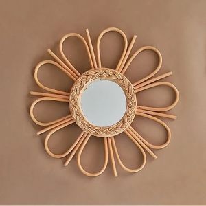 Contemporáneo respetuoso con el medio ambiente hecho a mano decorativo moderno ovalado ratán bambú mimbre tejido Natural montado en la pared colgante decoración del hogar - Product Image 4