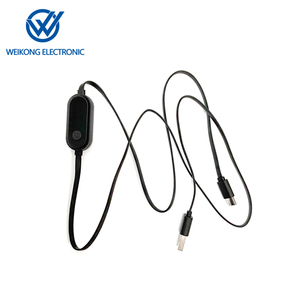 USB-A 5V hiển thị kỹ thuật số chuyển đổi điều khiển ba tốc độ điều khiển nhiệt độ nút chuyển TPE phẳng dây - Product Image 2