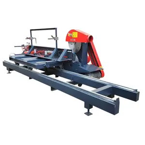 500mm Sliding Table Electric Portable Wood Cutting 2 Blades Circular Sawmill for Woodworking