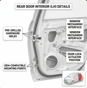 Brand New Replacement Left &amp; Right Rear Door Panels for 2014 for Toyota Yaris <strong>Vios</strong> FS Auto Body Parts With 1 Year Warranty - Product Image 3