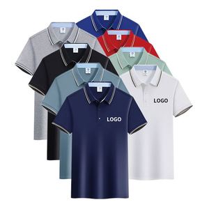เสื้อโปโลธุรกิจผู้ชาย แขนครึ่งตัว ทรงเข้ารูป ผ้าฝ้าย ระบายอากาศได้ดี เสื้อแขนสั้น พรีเมียม สำหรับใส่ทำงานหรือลำลอง สวมใส่สบาย ยืดหยุ่นได้ - Product Image 3