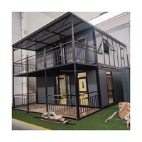 Maison conteneur contemporaine et chaleureuse avec extension à double aile pour bureau privé et cabine de couchage 20/30/40 pieds Garantie 5 ans