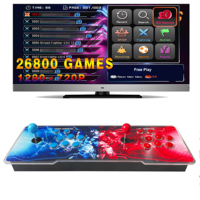 26800 Boîtier de jeu d'arcade rétro de haute qualité avec éclairage LED, console séparée, pour joueur individuel, nouveaux jeux de flipper à monnayeur