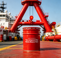 Peinture de marquage de navigation marine bicomposante Weishibao 20 kg Rouge vif Époxy Résistante aux intempéries Peinture de finition en spray pour appareils