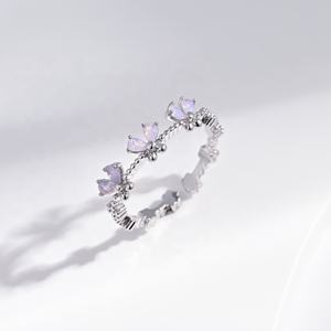 Anillo de plata de ley 925 con circonita simple, ajustable, chapado en oro de 18k, diseño de cruz, para mujer, precio de fábrica, anillos apilables baratos con lazo. - Product Image 3