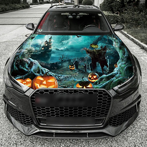 Custom Halloween Car Hood Engine Cover Adjustable Size National <b>Flag</b> Football Baseball Basketball Team Mexico USA - Product Image 4