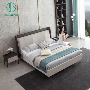 Alta calidad elegante estable de lujo moderno dormitorio muebles <span class=keywords><strong>cama</strong></span> king size pies delgados mesita de noche <span class=keywords><strong>cama</strong></span> <span class=keywords><strong>tapizada</strong></span> - Product Image 4