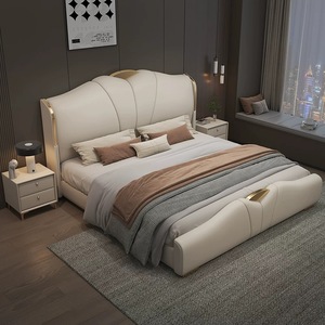 Muebles <span class=keywords><strong>de</strong></span> Dormitorio <span class=keywords><strong>de</strong></span> Madera <span class=keywords><strong>de</strong></span> Lujo, Camas Tapizadas Suaves, Cama Doble King Size, Juego <span class=keywords><strong>de</strong></span> Cama Princesa con Cajones y Diseño <span class=keywords><strong>de</strong></span> Colchón - Product Image 4