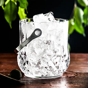 Seau à glace moderne en verre portable pour bar créatif petit vin en PP et pour le refroidissement du <span class=keywords><strong>champagne</strong></span> pour les glaçons de fête et de bière - Product Image 1