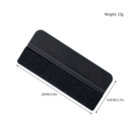 Spatule souple noire 7mo avec feutre en plastique PP pour l'installation d'autocollants et de films vinyles sur voiture, outil professionnel d'application de film automobile