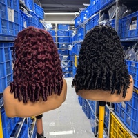Wig Rambut Manusia Keriting Pendek Vietnam Mentah 15A Grade Super Double Drawn Burmese Curly dengan Kepadatan 250% dan Lace Closure 4x4 5X5