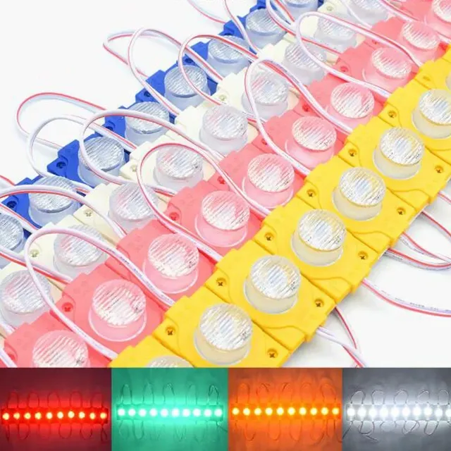 DC12V High Power Waterproof LED Module with Injection Len 1LED, White, Warm White 1.5W for Double-sided Lightbox High Brightness