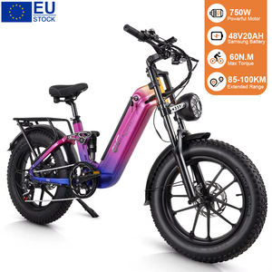 Bicicleta Eléctrica Cmacewheel V20 de 750W con Llantas Gruesas de 20 Pulgadas, Suspensión Completa, Sensor de Torque, Batería de 48V 20Ah y 960Wh - Product Image 1