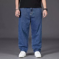 Jeans baggy noirs pour homme, coupe large, non lavés, style ample et surdimensionné, très baggy.