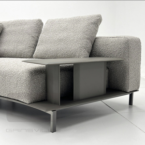 Gainsville muebles modernos de alta calidad tapicería canapé sala de estar gris tela seccional esquina sofá conjunto - Product Image 6