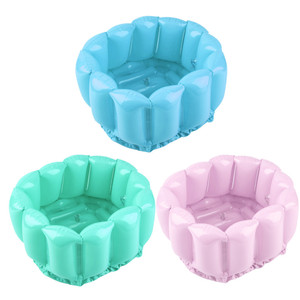 Inflatable PVC Foot <b>Bath</b> 28cm <b>Foldable</b> For Child Pink - Product Image 1