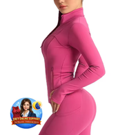 Veste de sport pour femme à manches longues, personnalisable, à séchage rapide, idéale pour la course à pied, le fitness et le yoga