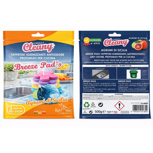 Tapis de cuisine anti-odeurs Cleany Breeze Pads, parfum agrumes, 500g - Product Image 1