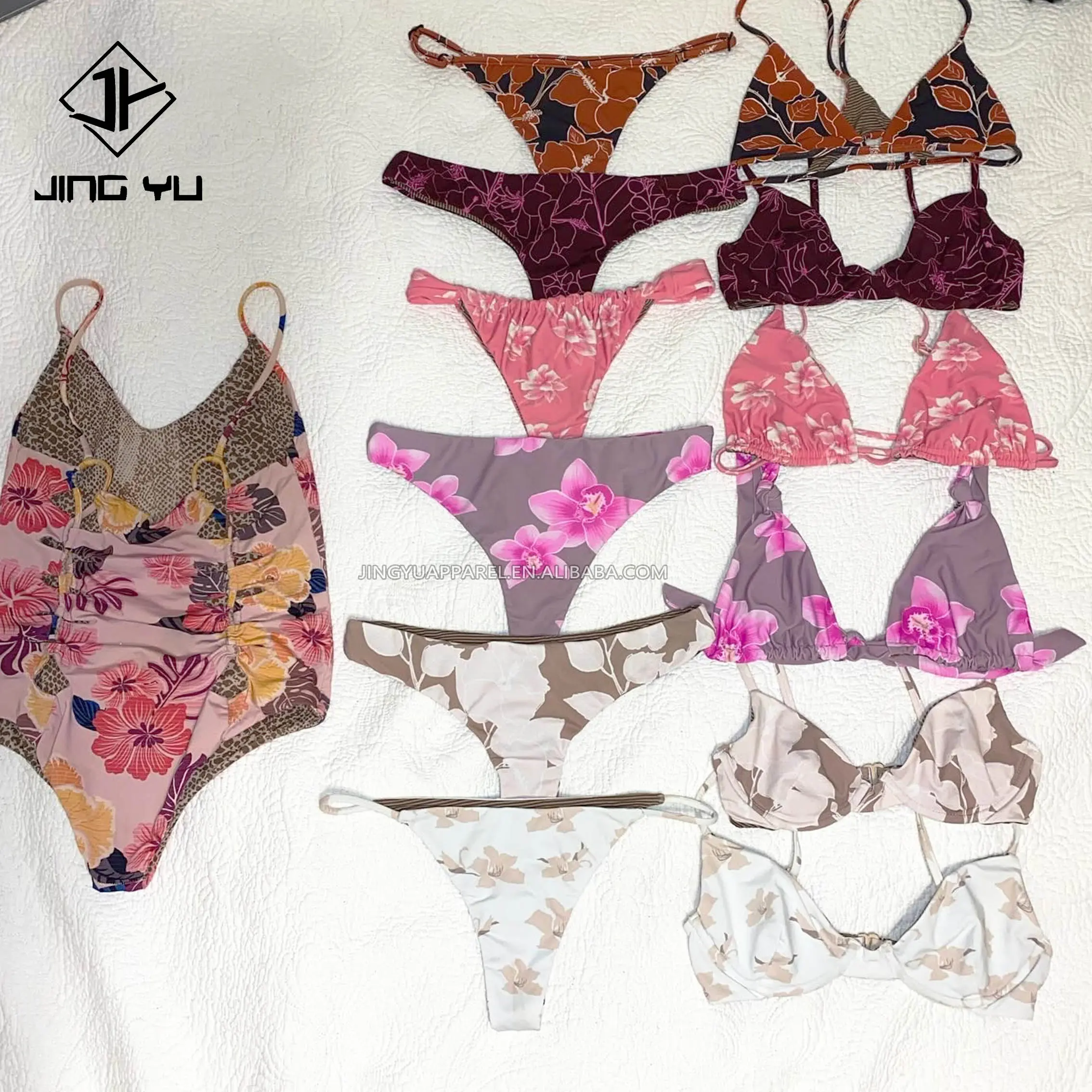 Costumi da bagno firmati all'ingrosso stampa personalizzata bikini set di costumi da bagno hawaii da donna costumi da bagno personalizzati bikini logo bikini personalizzato